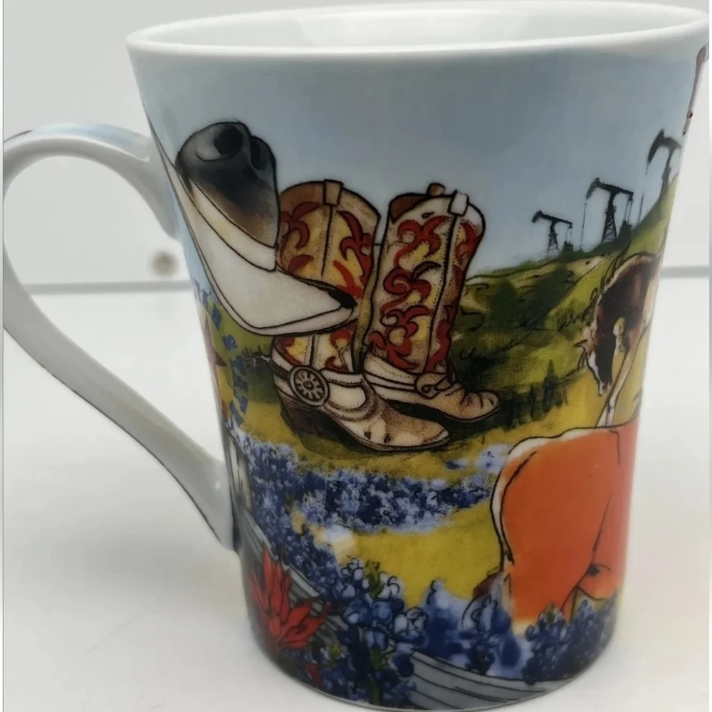 I Love Texas Mug/cup 10 Oz Lone Star State Ceramic The Post Card Factory